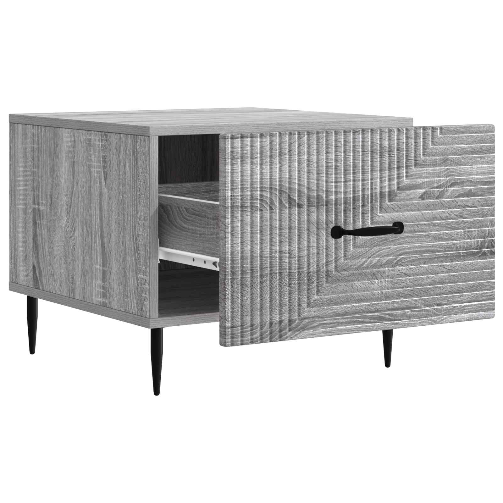 Tavolino da salotto con cassetto Grigio Sonoma 49 x 50 x 40 cm