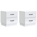 Armadio da Notte con cassetto 2 pcs Bianco 43 x 34,5 x 44,5 cm