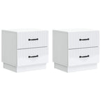 Armadio da Notte con cassetto 2 pcs Bianco 43 x 34,5 x 44,5 cm