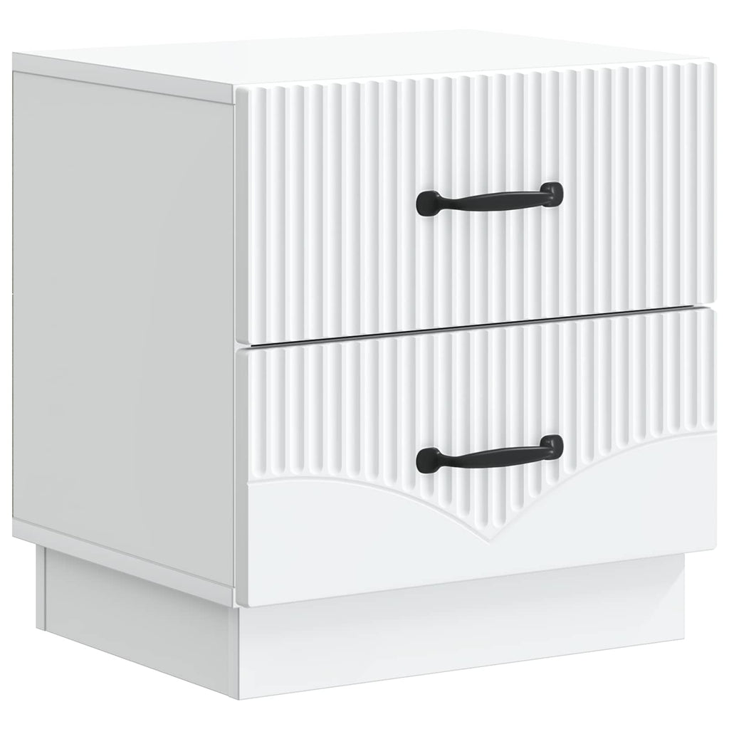 Armadio da Notte con cassetto 2 pcs Bianco 43 x 34,5 x 44,5 cm
