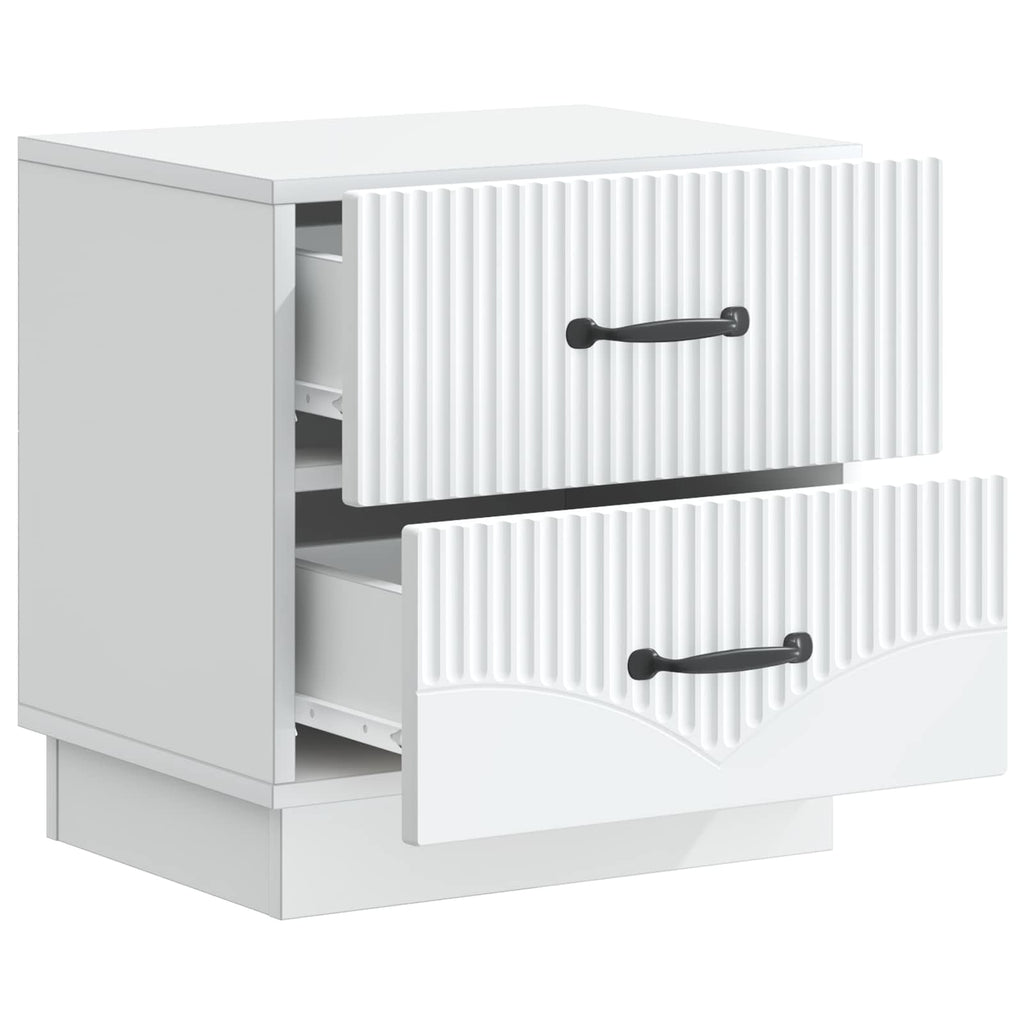Armadio da Notte con cassetto 2 pcs Bianco 43 x 34,5 x 44,5 cm