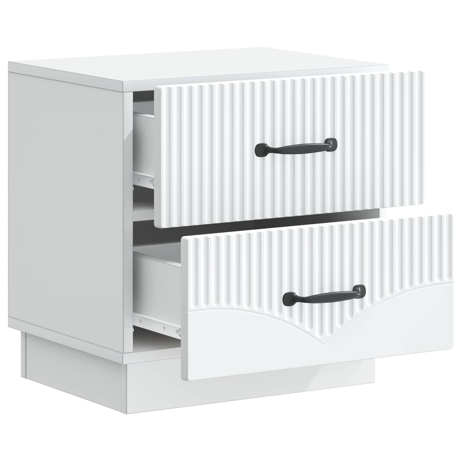 Armadio da Notte con cassetto 2 pcs Bianco 43 x 34,5 x 44,5 cm