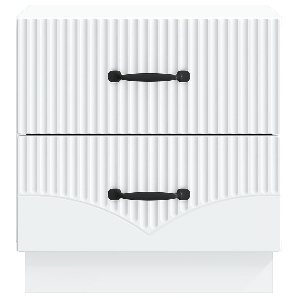 Armadio da Notte con cassetto 2 pcs Bianco 43 x 34,5 x 44,5 cm