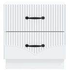 Armadio da Notte con cassetto 2 pcs Bianco 43 x 34,5 x 44,5 cm