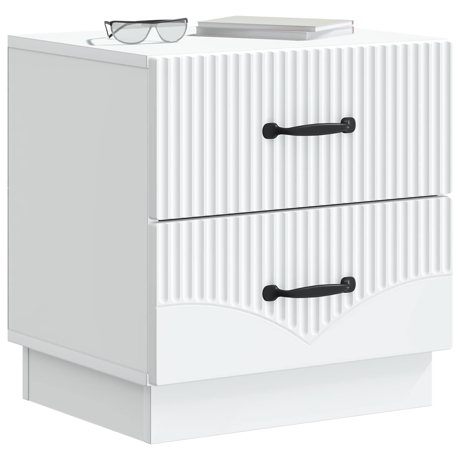 Armadio da Notte con cassetto 2 pcs Bianco 43 x 34,5 x 44,5 cm
