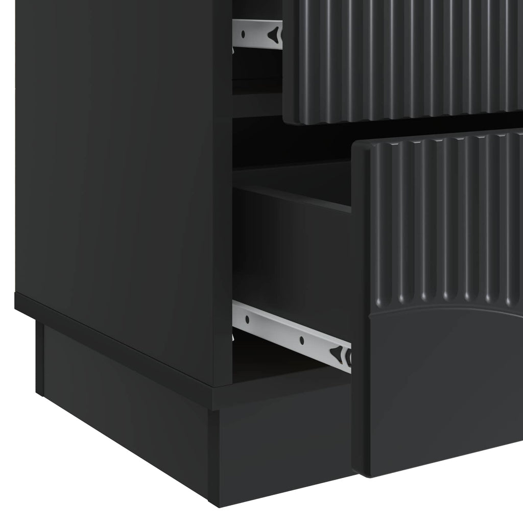 Armadio da Notte Nero 43 x 34,5 x 44,5 cm Legno ingegnerizzato