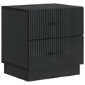 Armadio da Notte Nero 43 x 34,5 x 44,5 cm Legno ingegnerizzato