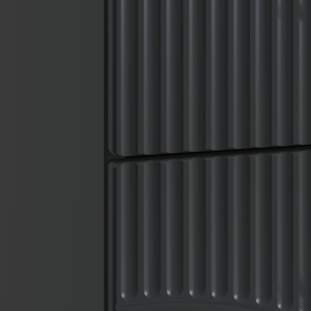 Armadio da Notte con cassetto 2 pcs Nero 43 x 34,5 x 44,5 cm