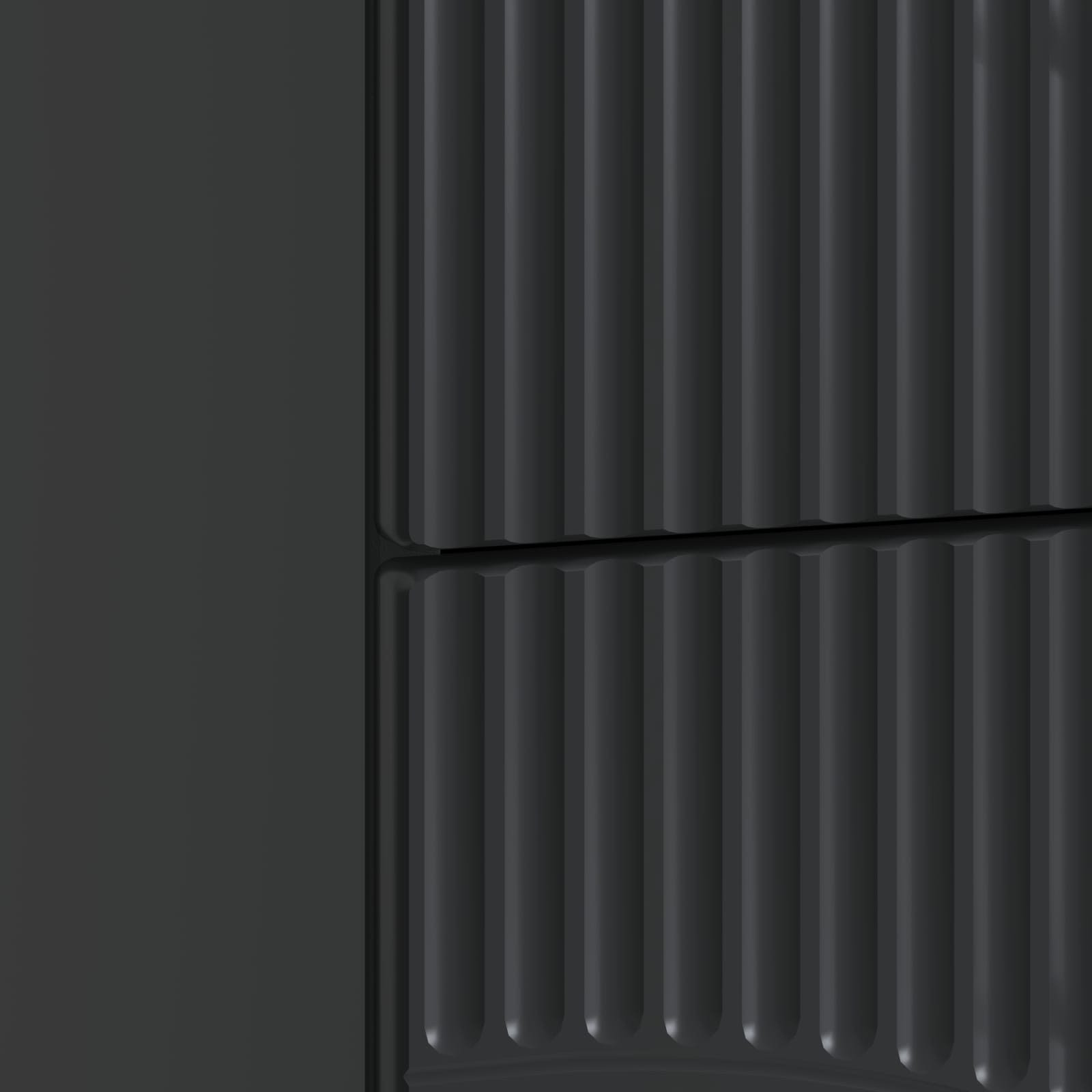 Armadio da Notte con cassetto 2 pcs Nero 43 x 34,5 x 44,5 cm