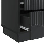 Armadio da Notte con cassetto 2 pcs Nero 43 x 34,5 x 44,5 cm