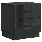 Armadio da Notte con cassetto 2 pcs Nero 43 x 34,5 x 44,5 cm