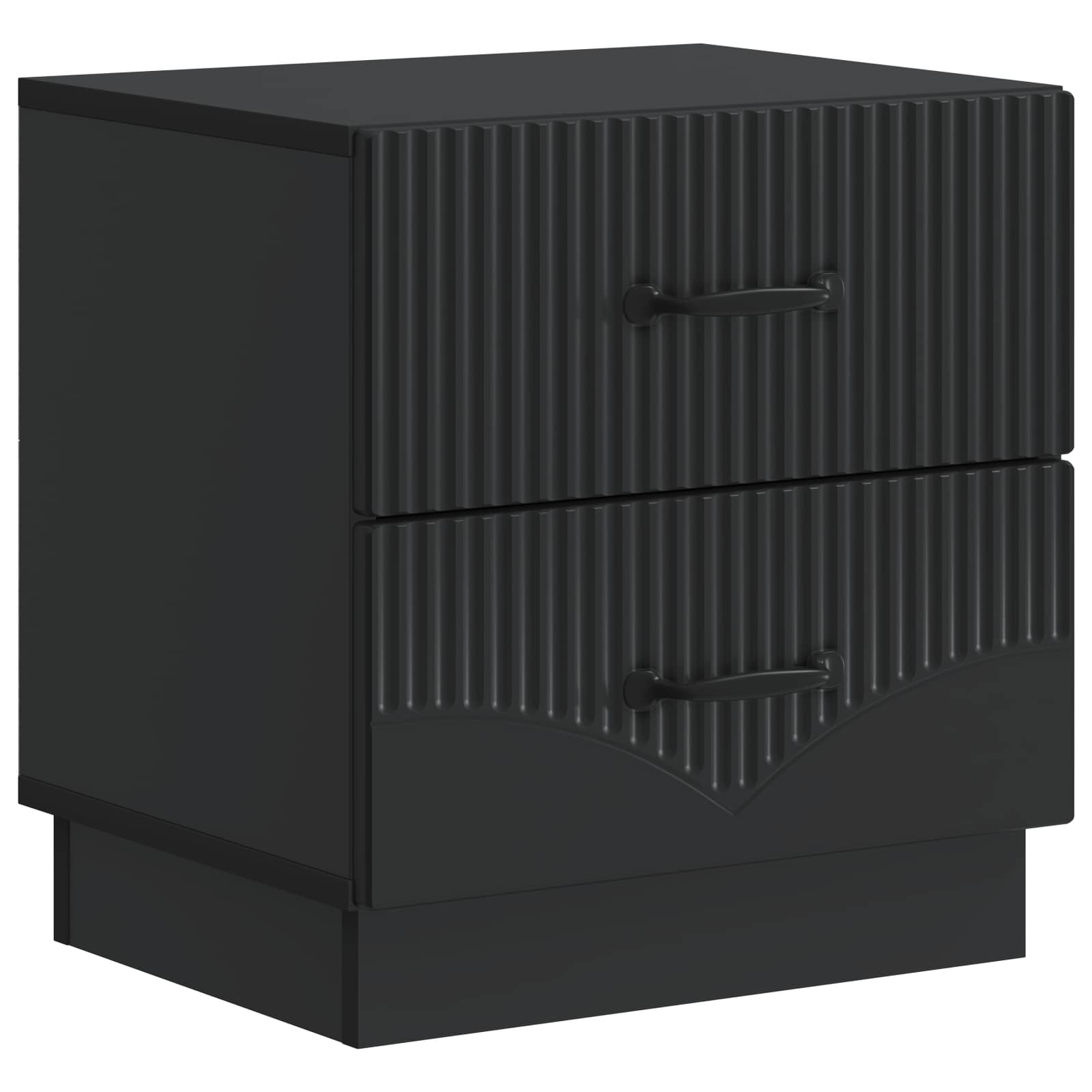 Armadio da Notte con cassetto 2 pcs Nero 43 x 34,5 x 44,5 cm