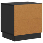 Armadio da Notte con cassetto 2 pcs Nero 43 x 34,5 x 44,5 cm