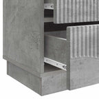 Armadio da Notte Grigio Cemento 43 x 34,5 x 44,5 cm