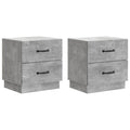 Armadio da Notte 2 pcs Grigio Cemento 43 x 34,5 x 44,5 cm