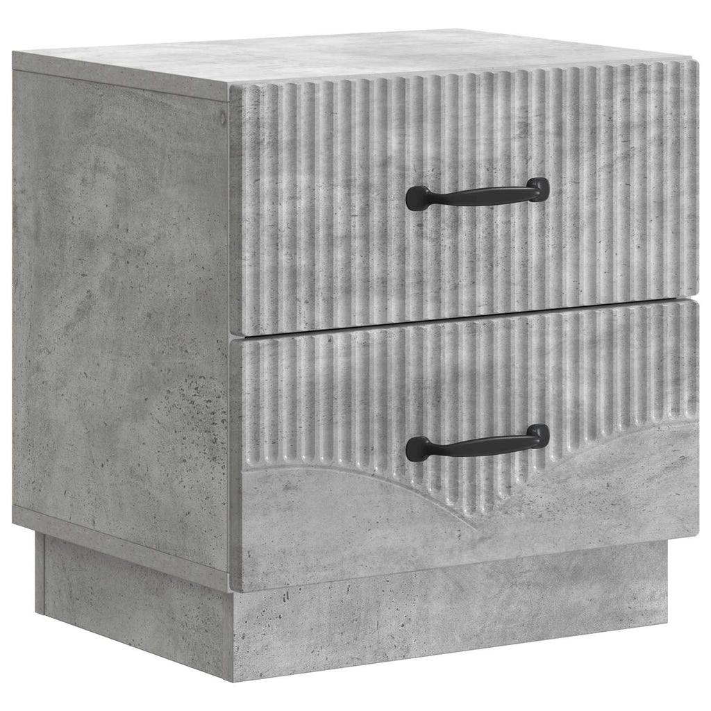 Armadio da Notte 2 pcs Grigio Cemento 43 x 34,5 x 44,5 cm