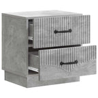 Armadio da Notte 2 pcs Grigio Cemento 43 x 34,5 x 44,5 cm