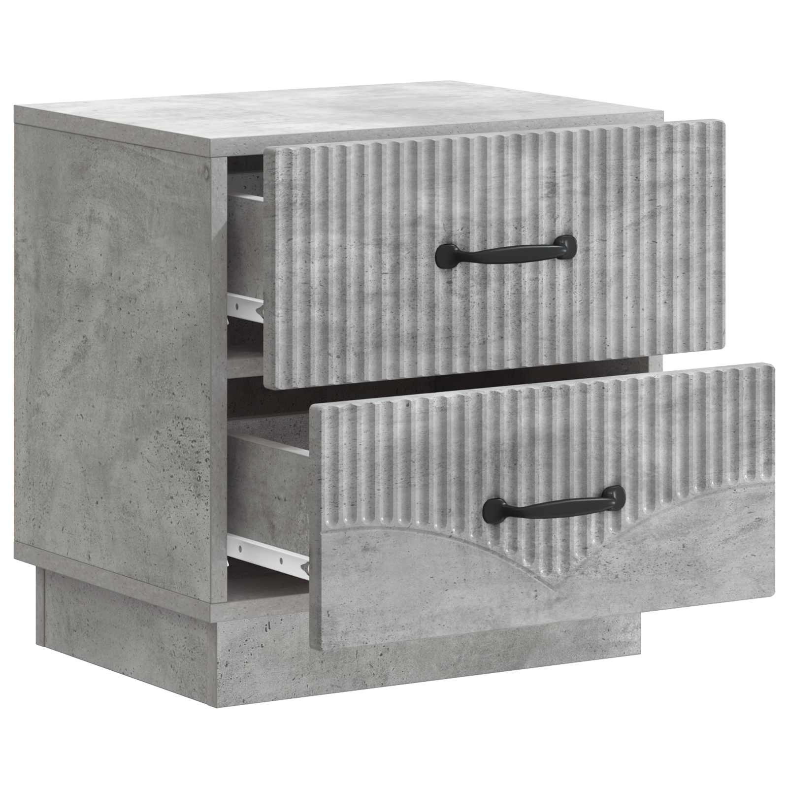 Armadio da Notte 2 pcs Grigio Cemento 43 x 34,5 x 44,5 cm