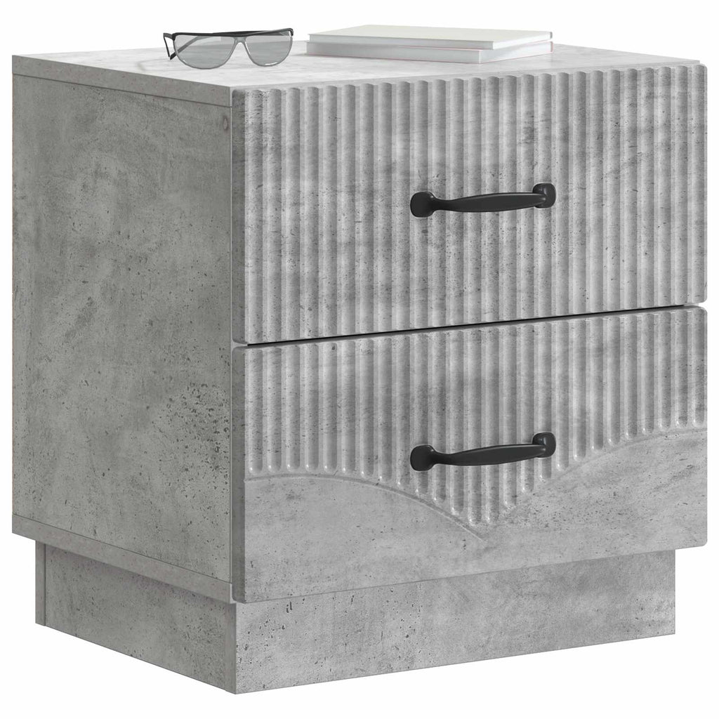 Armadio da Notte 2 pcs Grigio Cemento 43 x 34,5 x 44,5 cm