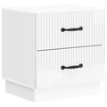 Armadio da Notte con cassetto Bianco Lucido 43 x 34,5 x 44,5 cm
