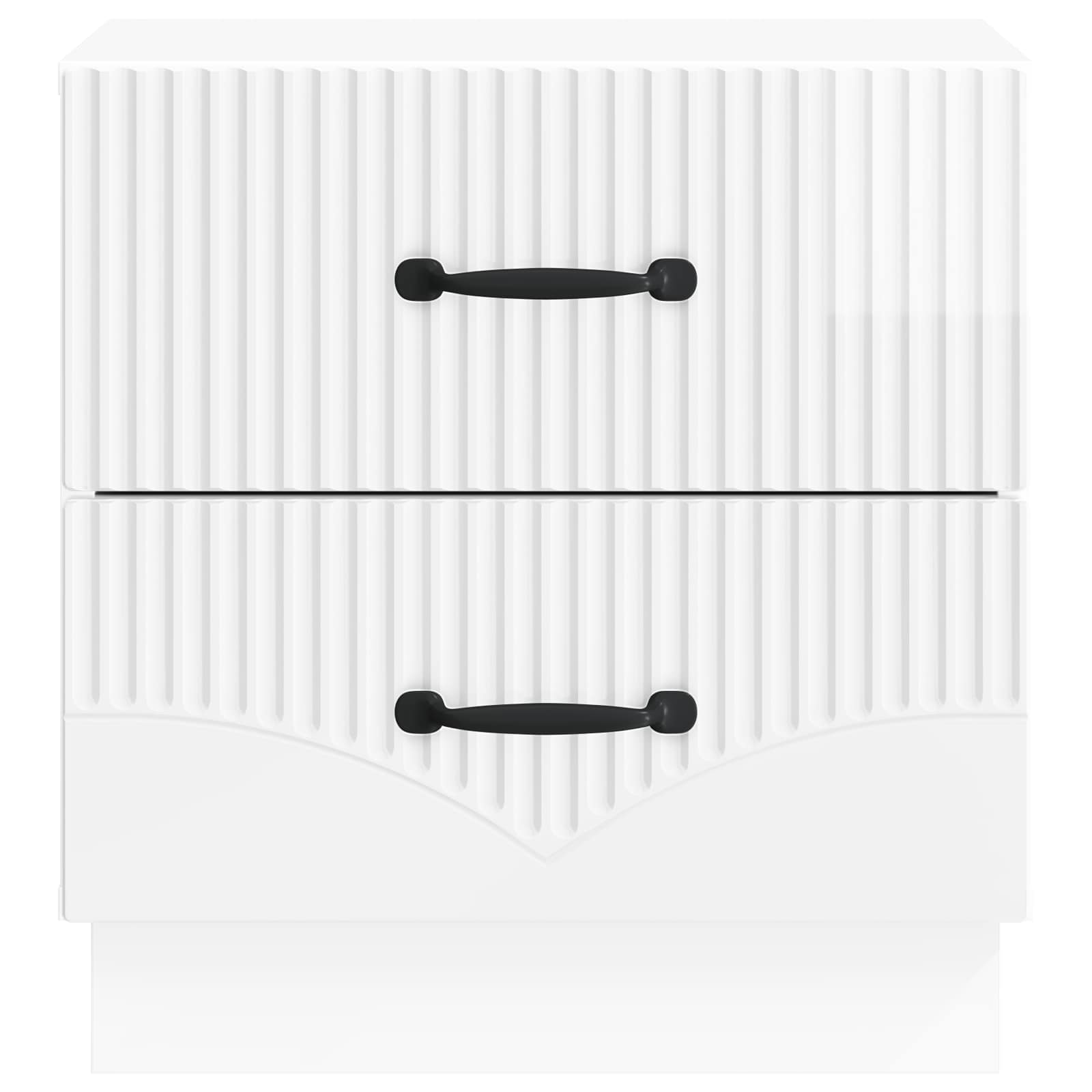 Armadio da Notte con cassetto Bianco Lucido 43 x 34,5 x 44,5 cm