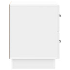 Armadio da Notte con cassetto Bianco Lucido 43 x 34,5 x 44,5 cm