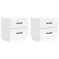 Armadio da Notte 2 pcs Bianco Lucido 43 x 34,5 x 44,5 cm
