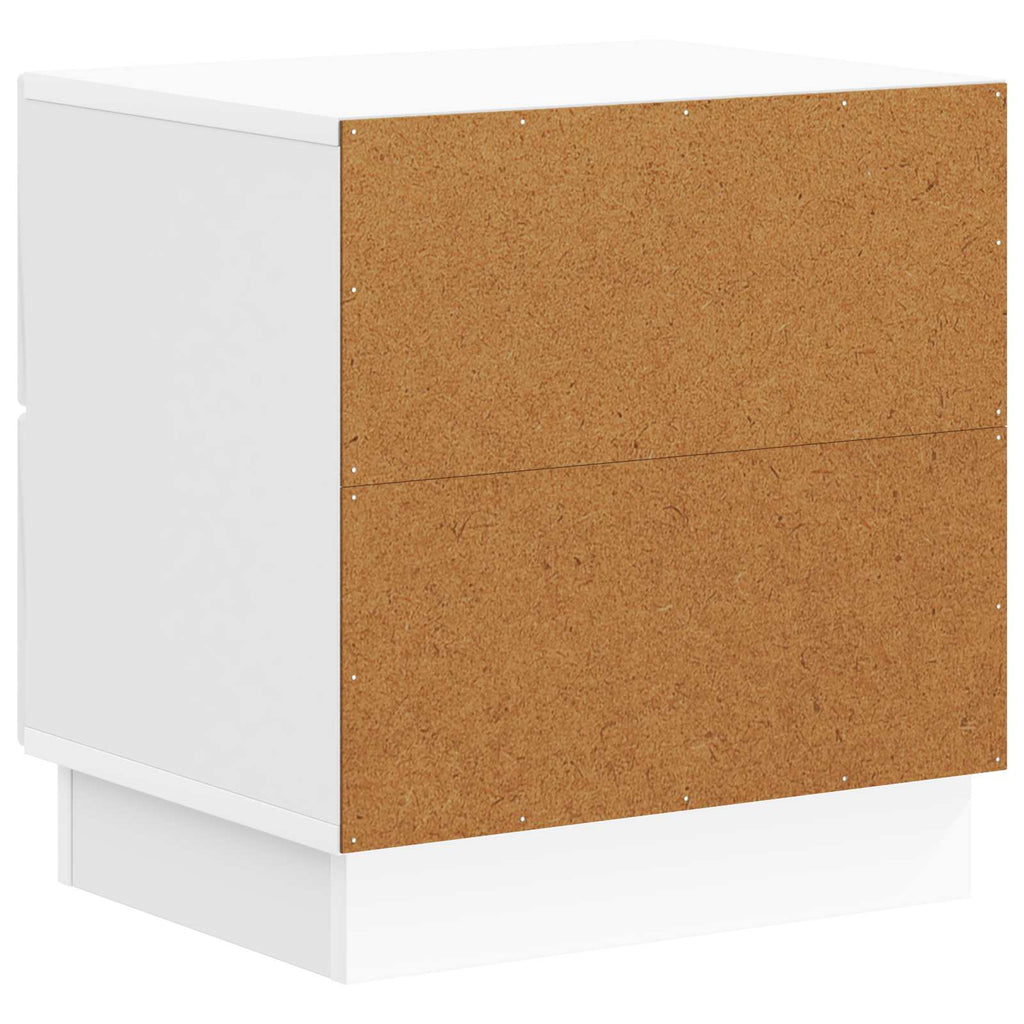 Armadio da Notte 2 pcs Bianco Lucido 43 x 34,5 x 44,5 cm