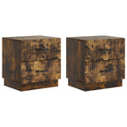 Armadio da Notte 2 pcs Rovere Fumo 43 x 34,5 x 44,5 cm