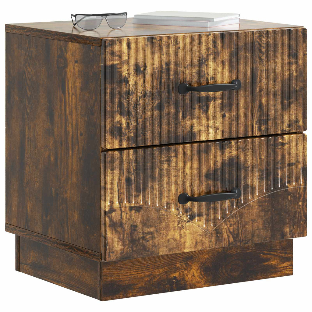 Armadio da Notte 2 pcs Rovere Fumo 43 x 34,5 x 44,5 cm