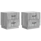 Armadio da Notte 2 pcs Grigio Sonoma 43 x 34,5 x 44,5 cm