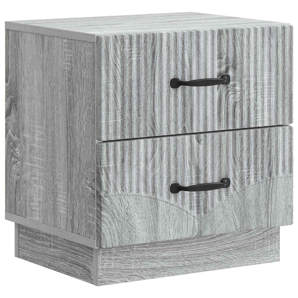 Armadio da Notte 2 pcs Grigio Sonoma 43 x 34,5 x 44,5 cm