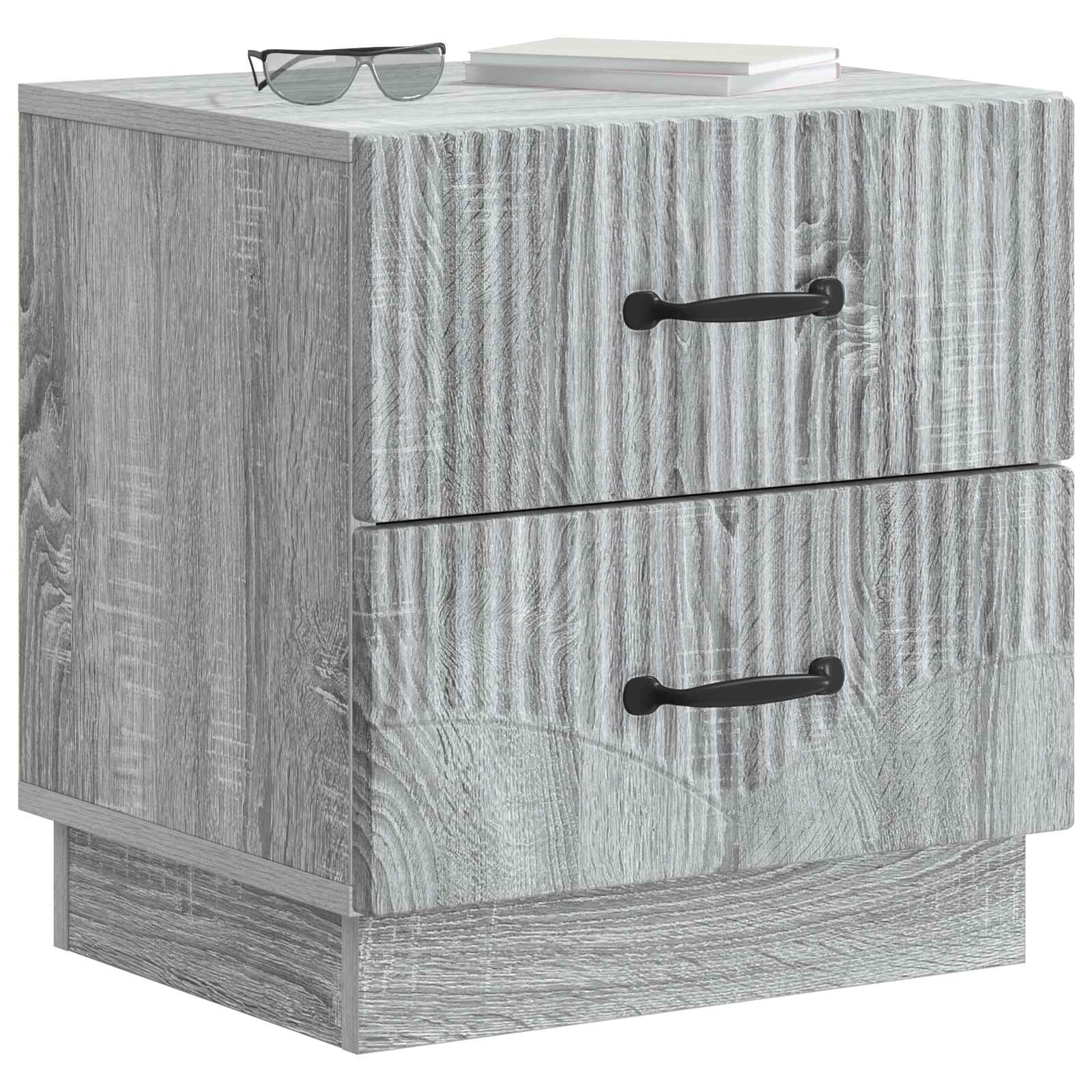 Armadio da Notte 2 pcs Grigio Sonoma 43 x 34,5 x 44,5 cm