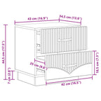 Armadio da Notte 2 pcs Grigio Sonoma 43 x 34,5 x 44,5 cm