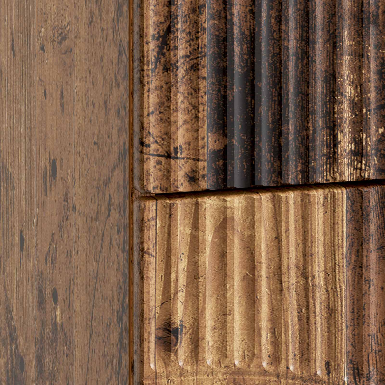 Armadio da Notte con cassetto Legno antico 43 x 34,5 x 44,5 cm