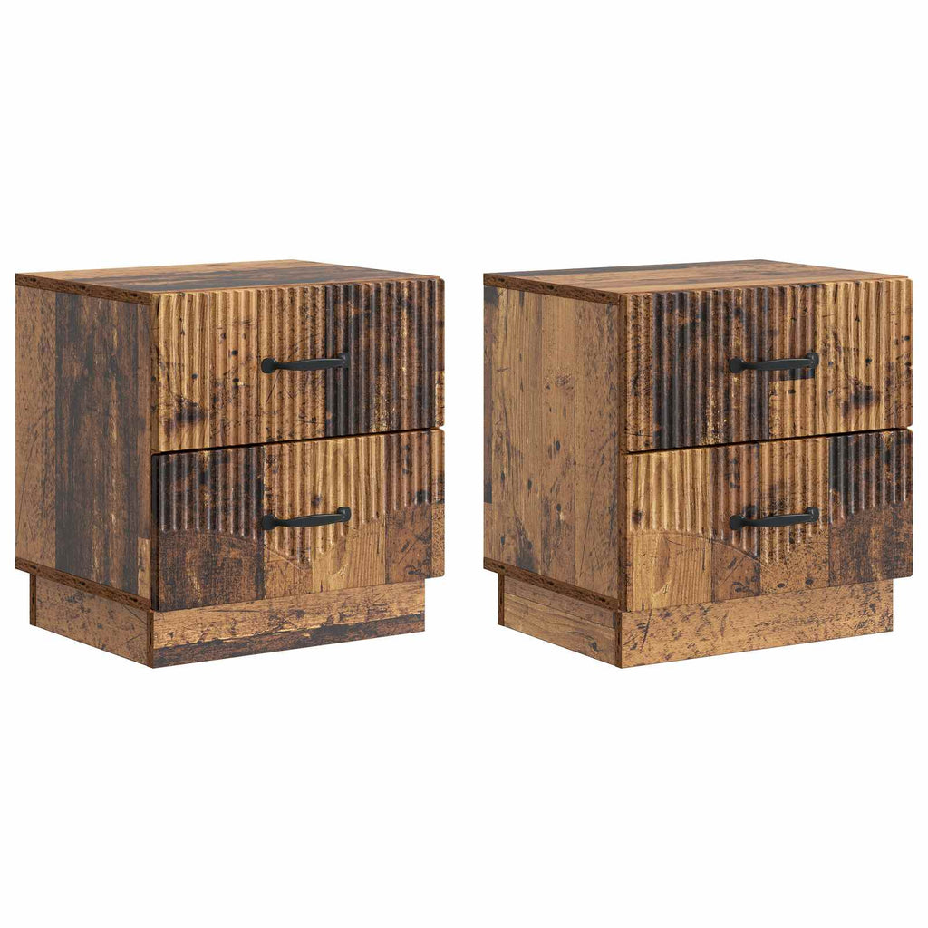 Armadio da Notte 2 pcs Legno antico 43 x 34,5 x 44,5 cm