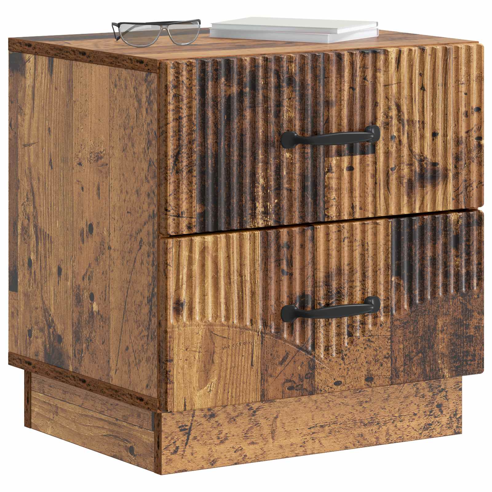 Armadio da Notte 2 pcs Legno antico 43 x 34,5 x 44,5 cm