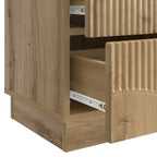 Armadio da Notte 2 pcs Rovere Artigianale 43 x 34,5 x 44,5 cm