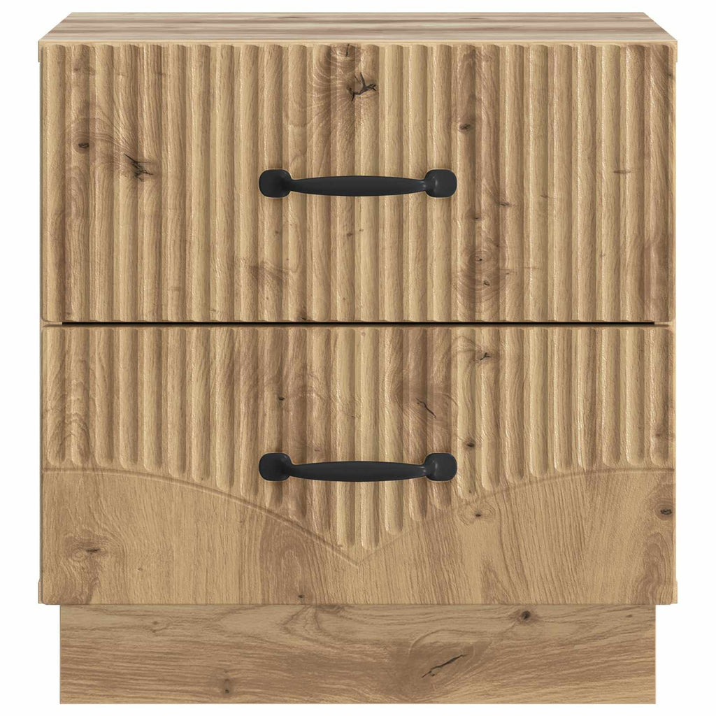 Armadio da Notte 2 pcs Rovere Artigianale 43 x 34,5 x 44,5 cm