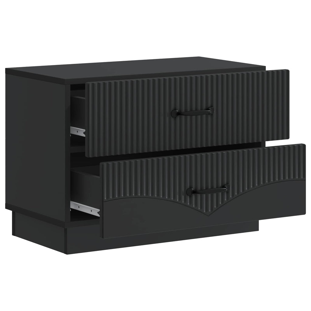 Armadio da Notte Nero 62 x 34,5 x 44,5 cm Legno ingegnerizzato
