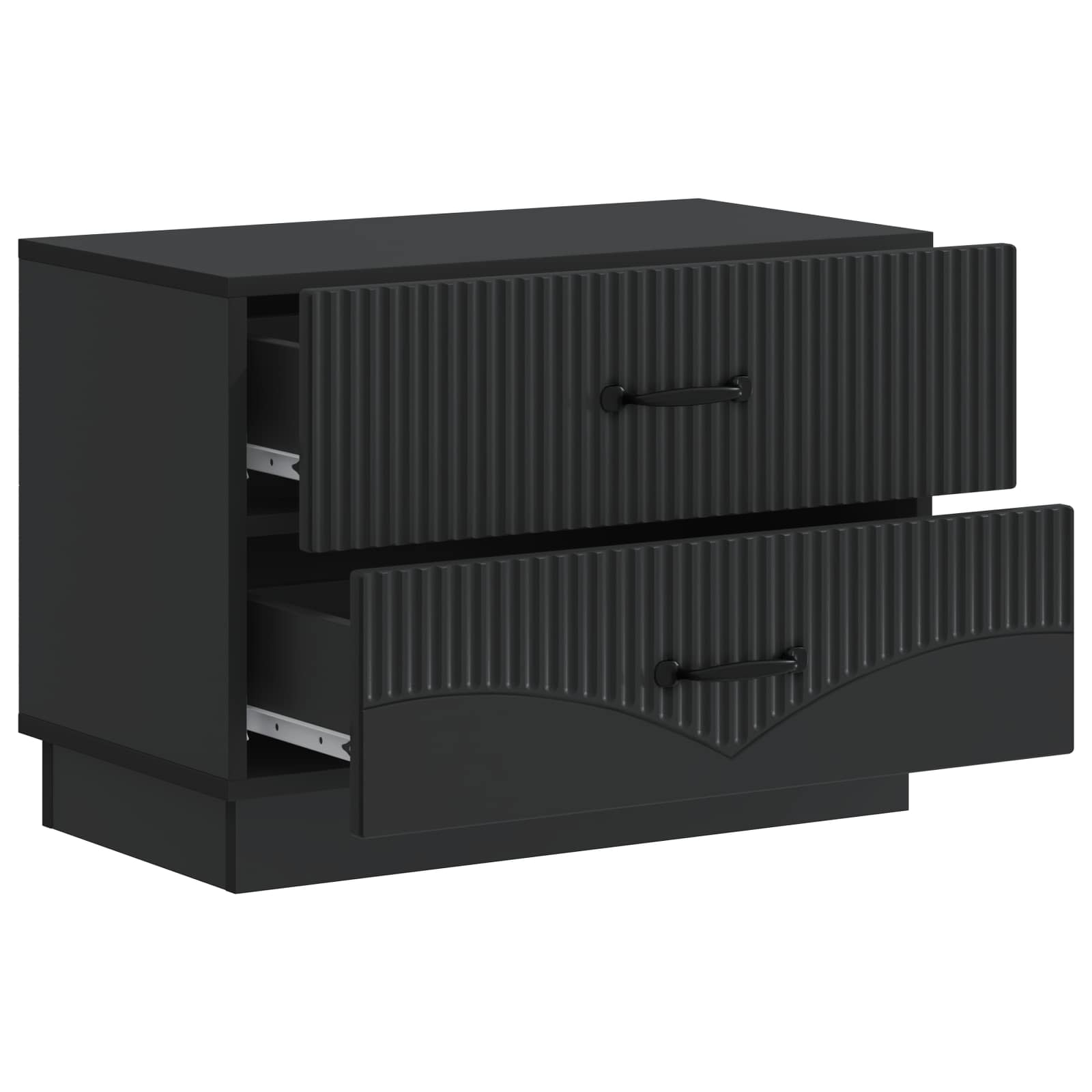 Armadio da Notte Nero 62 x 34,5 x 44,5 cm Legno ingegnerizzato