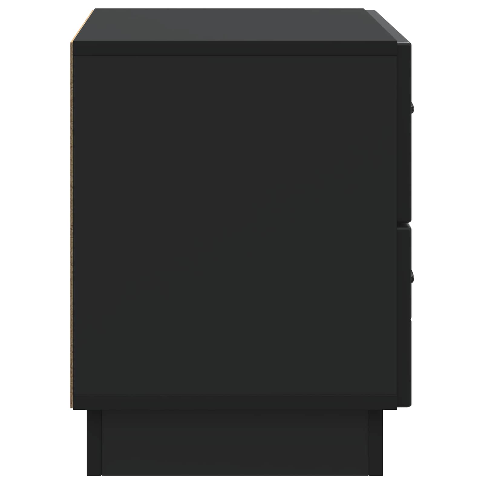 Armadio da Notte Nero 62 x 34,5 x 44,5 cm Legno ingegnerizzato
