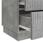 Armadio da Notte Grigio Cemento 62 x 34,5 x 44,5 cm