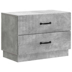 Armadio da Notte Grigio Cemento 62 x 34,5 x 44,5 cm