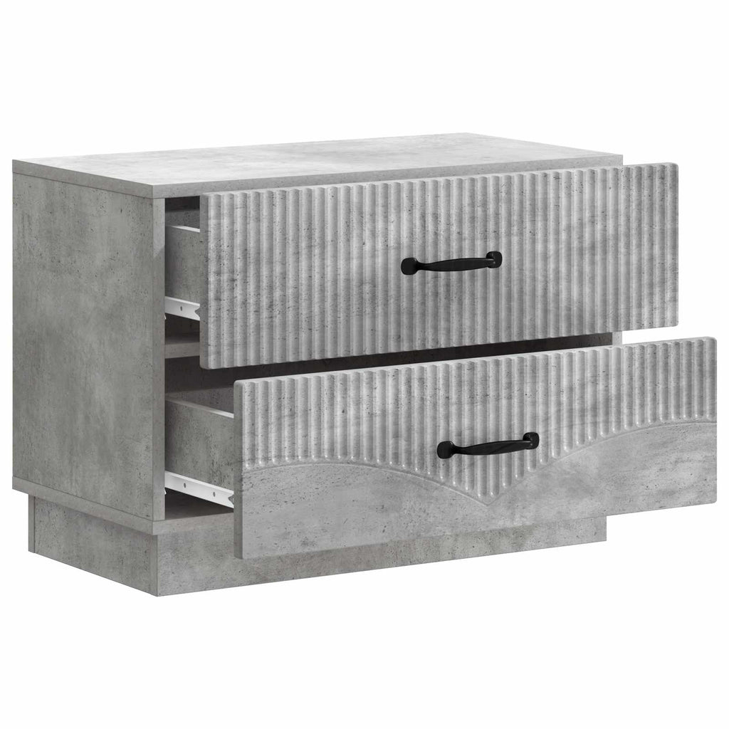 Armadio da Notte Grigio Cemento 62 x 34,5 x 44,5 cm