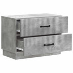 Armadio da Notte Grigio Cemento 62 x 34,5 x 44,5 cm