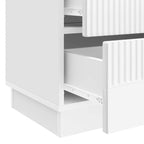 Armadio da Notte con cassetto Bianco Lucido 62 x 34,5 x 44,5 cm
