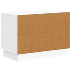 Armadio da Notte con cassetto Bianco Lucido 62 x 34,5 x 44,5 cm