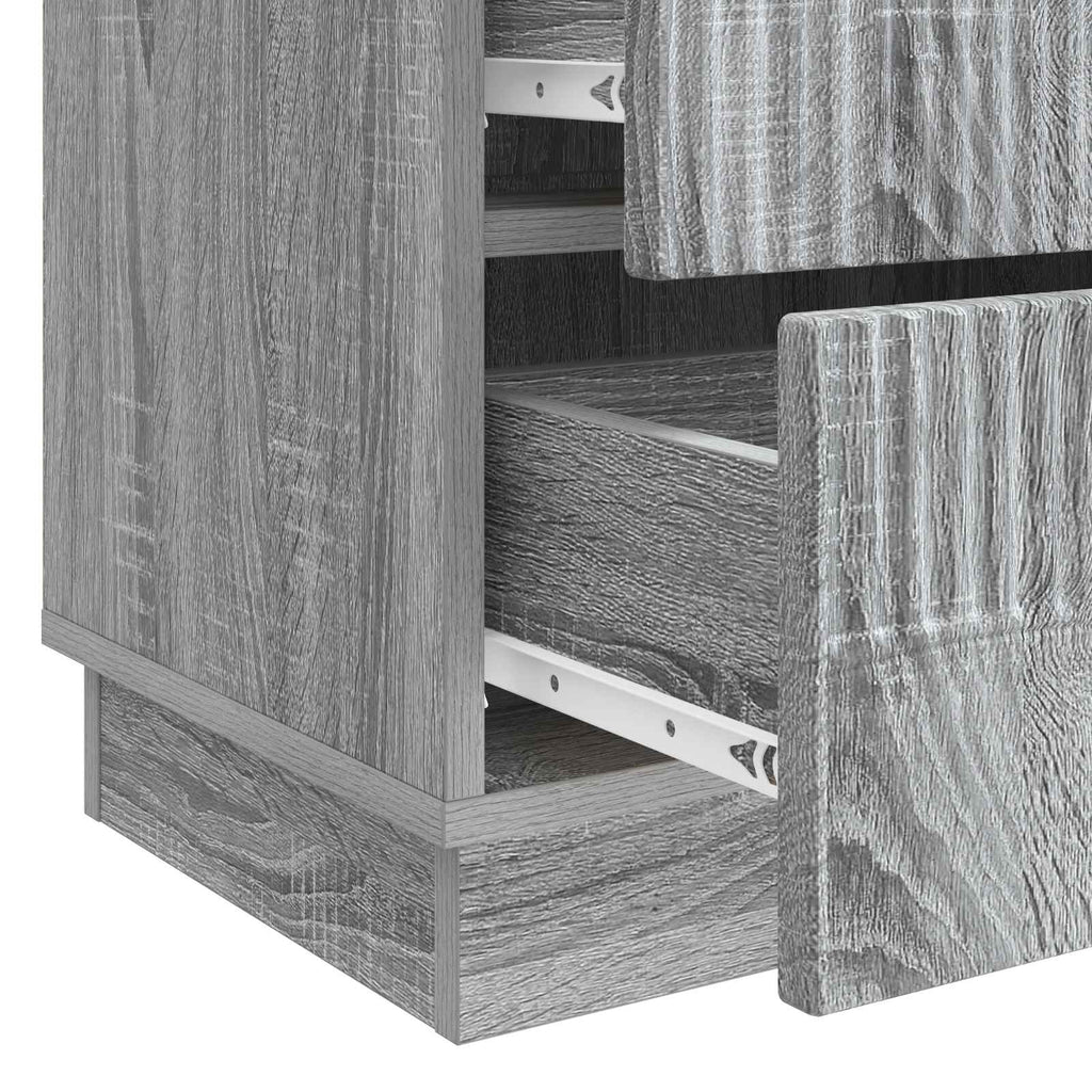Armadio da Notte con cassetto Grigio Sonoma 62 x 34,5 x 44,5 cm