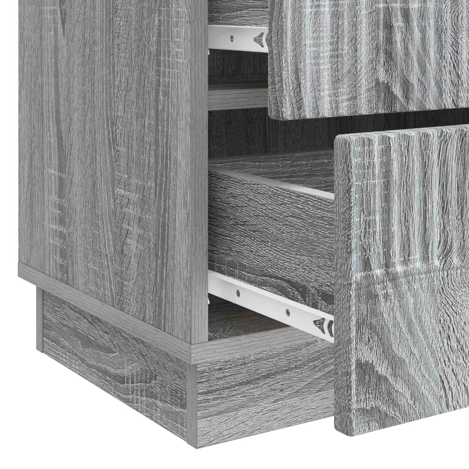 Armadio da Notte con cassetto Grigio Sonoma 62 x 34,5 x 44,5 cm